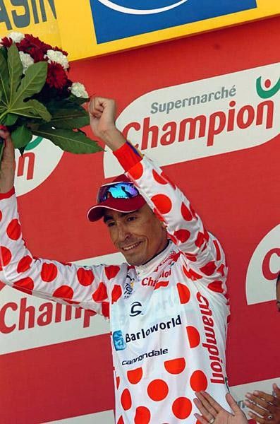 Mauricio Soler (Barloworld) resplendent in dots