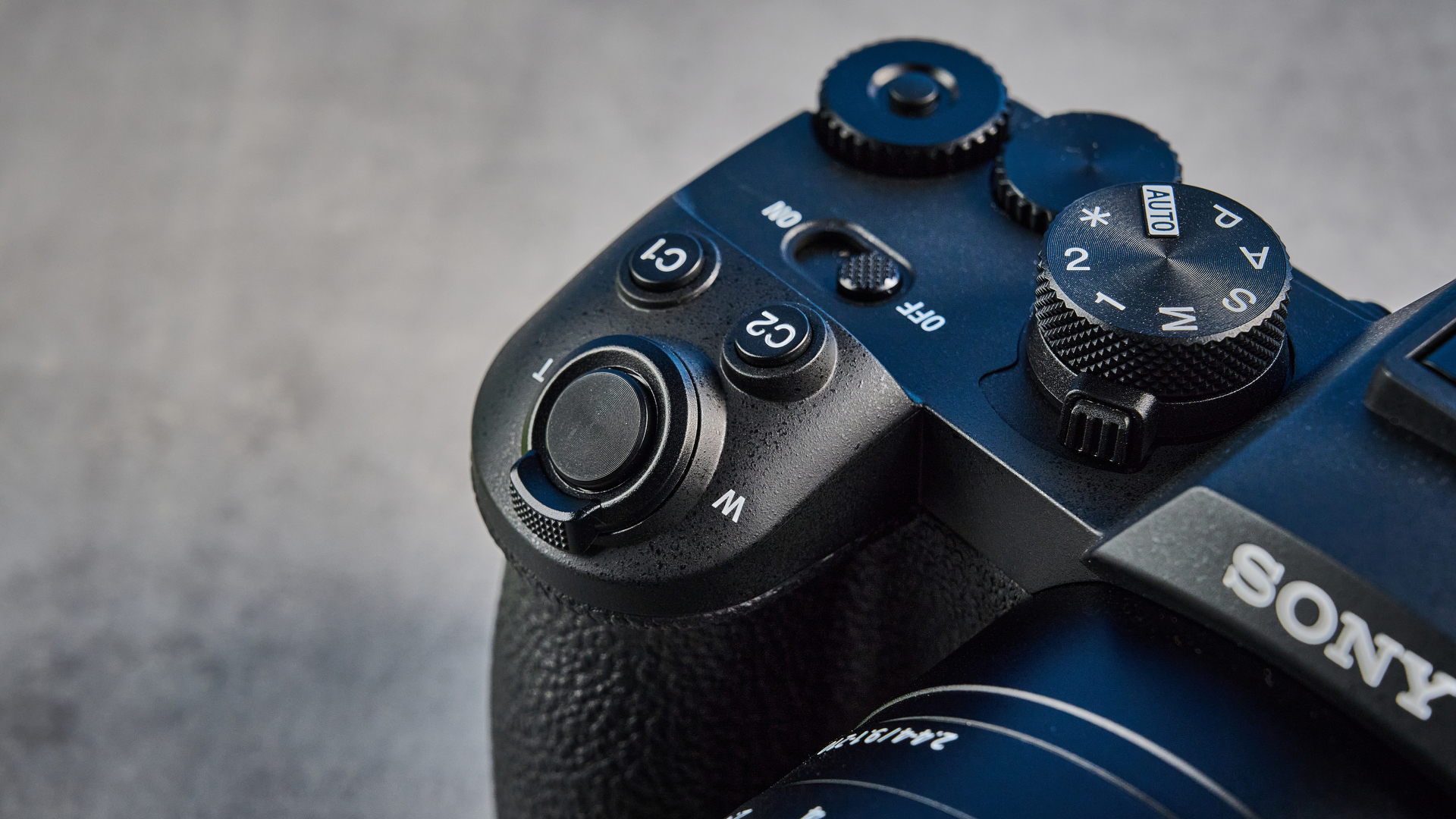 A black Sony RX10 V bridge camera