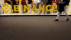 Binance logo in storefront