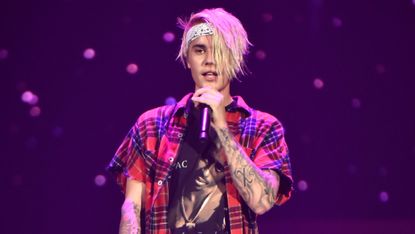 Justin Bieber performs on his Purpose Tour