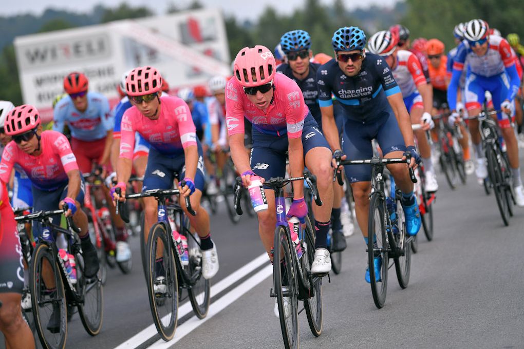 EF Education First in action during stage 1 in Poland