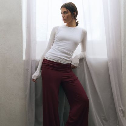 H&M Foldover-Waist Sports Trousers