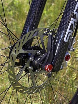 We used a 160mm rotor up front for sufficient braking power…