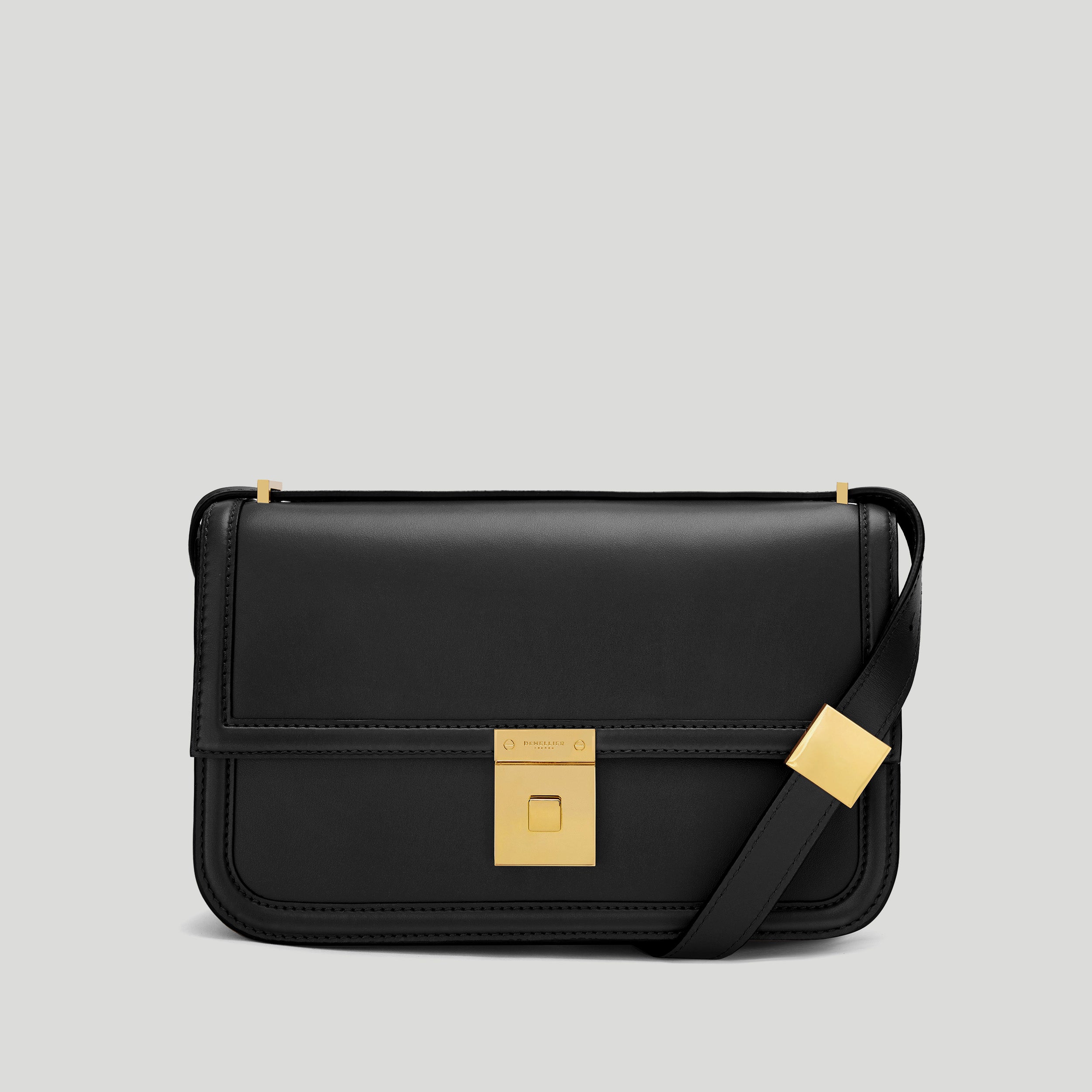 The Paris Crossbody | Black Smooth | Demellier