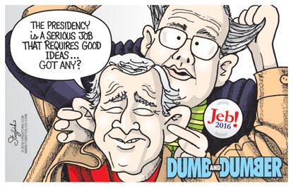 Political Cartoon U.S Bush Brothers 2016