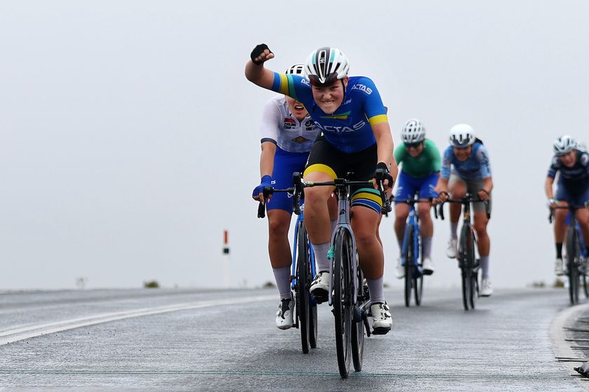 Lauren Bates (Tasmanian Institute of Sport) wins the final stage of the Tour of Tasmania 2025(Con Chronis/PSL)