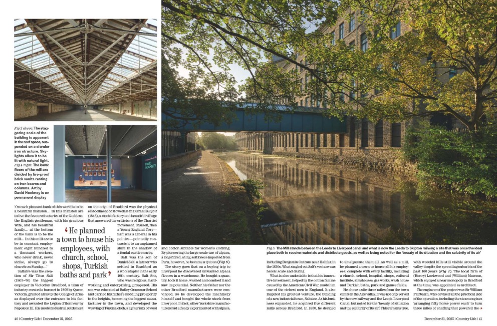 Magazine spread from Country Life 31 December 2025