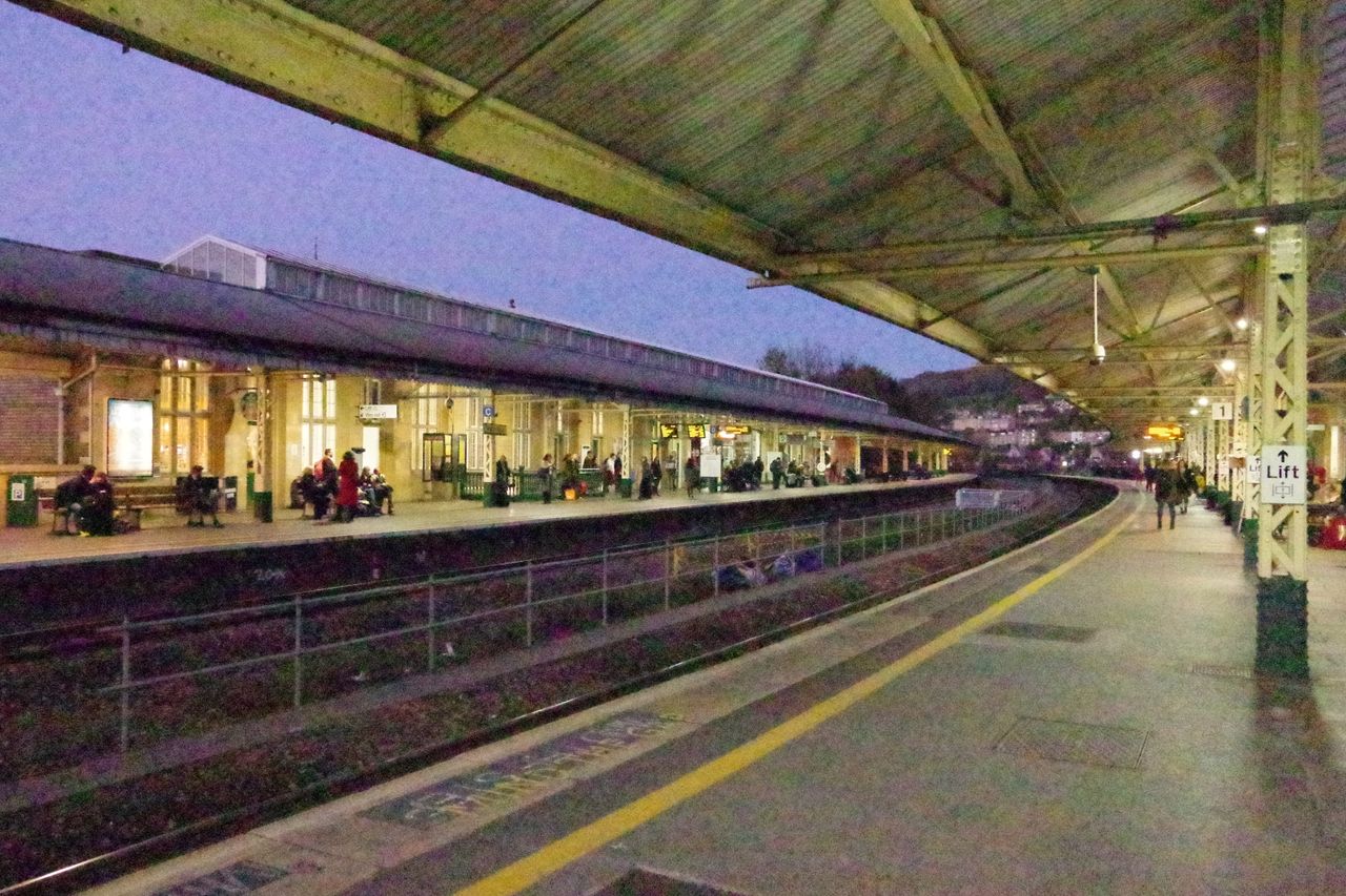 Train station at last light