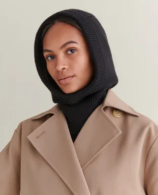 Rise and Fall, Women's Merino Cashmere Knitted Hood