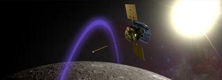 An artist's interpretation of NASA's Messenger spacecraft arriving in orbit around Mercury on March 17, 2011. 
