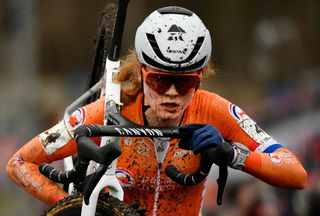 TABOR CZECH REPUBLIC FEBRUARY 3 Puck Pieterse competing in the Womens Elite during Day 2 of the 2024 UCI CycloCross World Championships on February 3 2024 in Tabor Czech Republic Photo by CTKBSR AgencyGetty Images