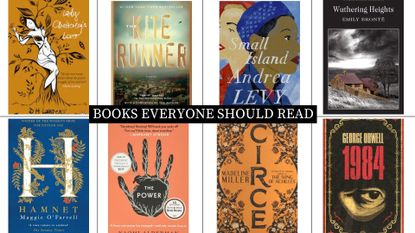a collage image featuring eight of the books everyone should read from w&h's round-up