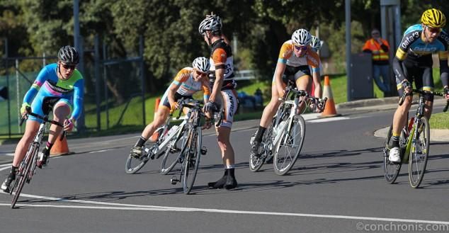 A Satalyst Giant rider narrowly avoids being hit by another rider