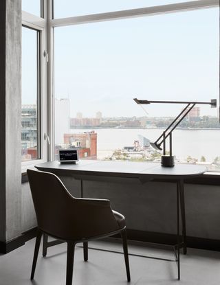 study with a view in the Poliform Penthouse design in Gansevoort Meatpacking in Manhattan New York