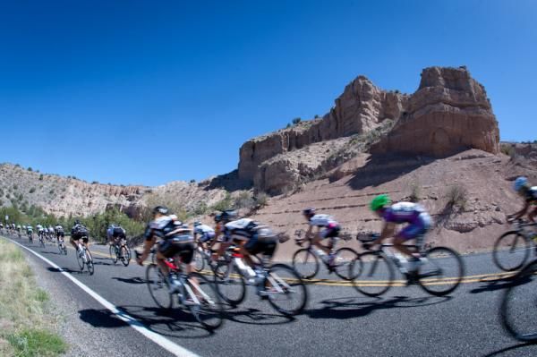 Riders on the decent.