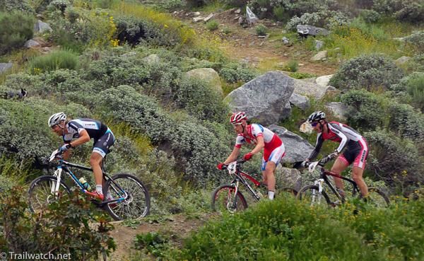 Jeremy Horgan-Kobelski (Trek Subaru) launching an attack on the final lap.