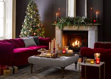 a christmas living room