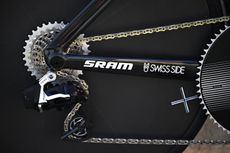 A SRAM groupset on a pro bike