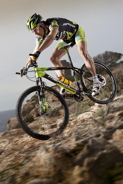 A Multivan Merida Biking Team rider