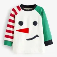 16. Snowman face long sleeve Christmas t-shirt - View at Next