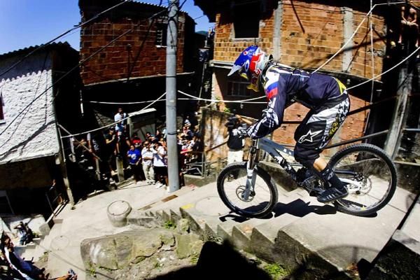 The unique backdrop makes urban downhill races great for riders and fans alike.