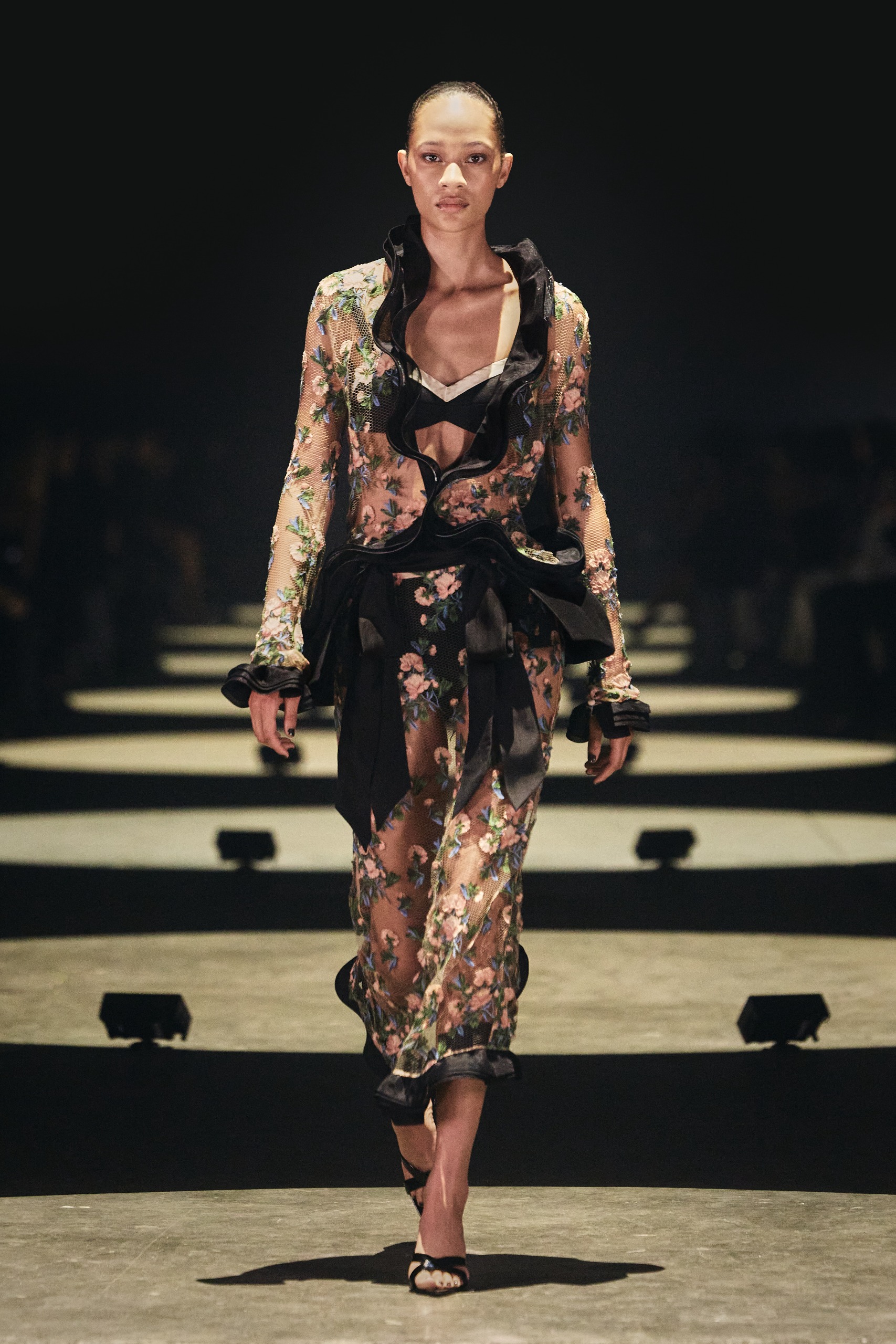 Khaite S/S 27 runway, floral lace trend