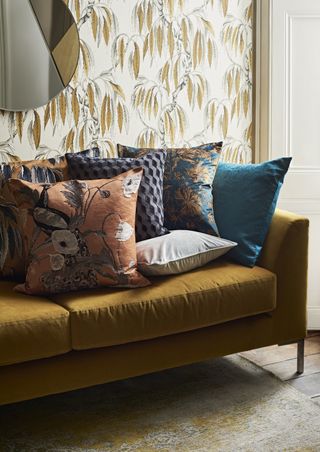 bold patterned cushions from Palazzo collection at John Lewis