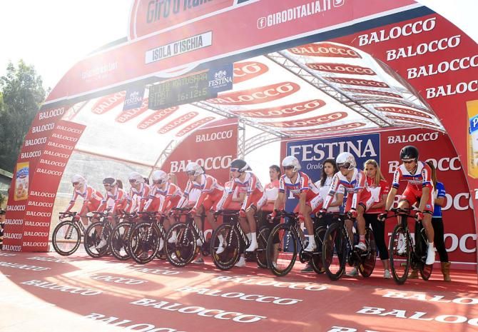 Team Katusha at the start