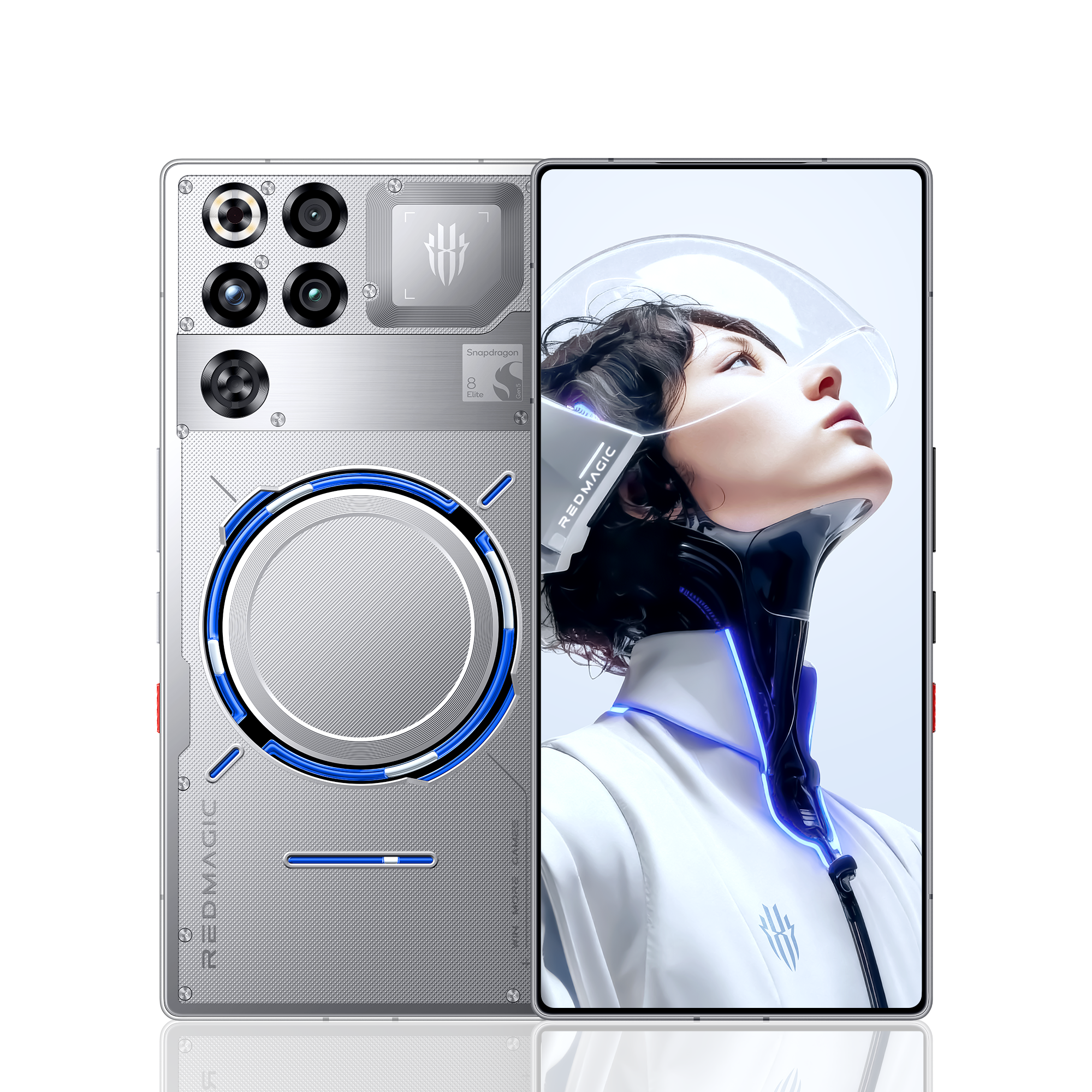 back side of the RedMagic 11 Pro in silver