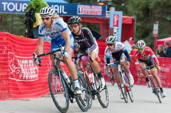 Riders on the attack during the men's Tour of Vail.