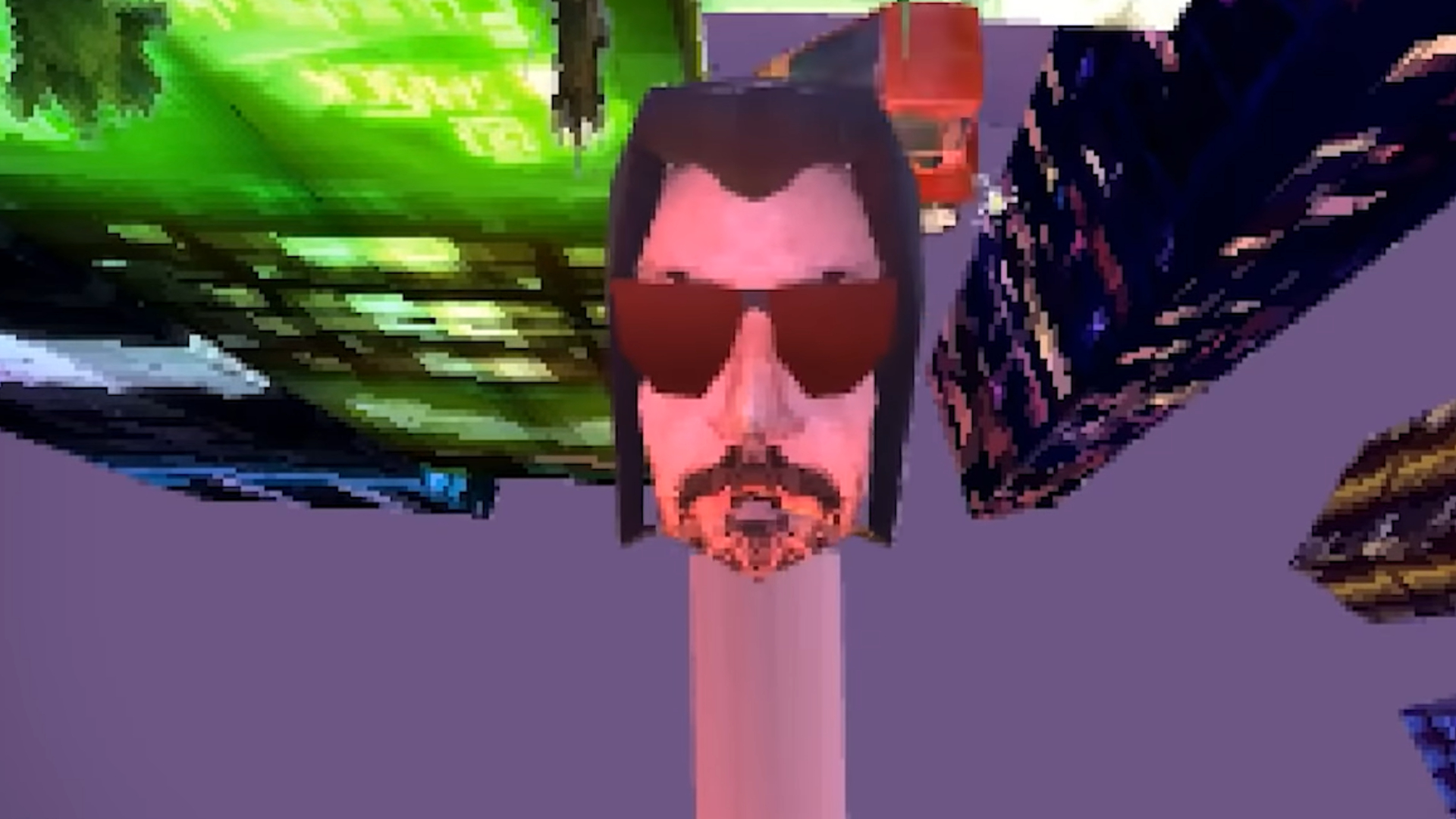  This PS1 demake of Cyberpunk 2077 turns Keanu Reeves into a satanic giraffe 