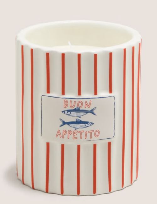 Buon Appetito Stripe Candle