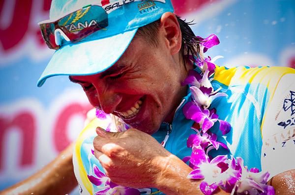 Astana's Valentin Iglinskiy copped plenty of champagne on the podium in Sanya - but he didn't mind a bit.