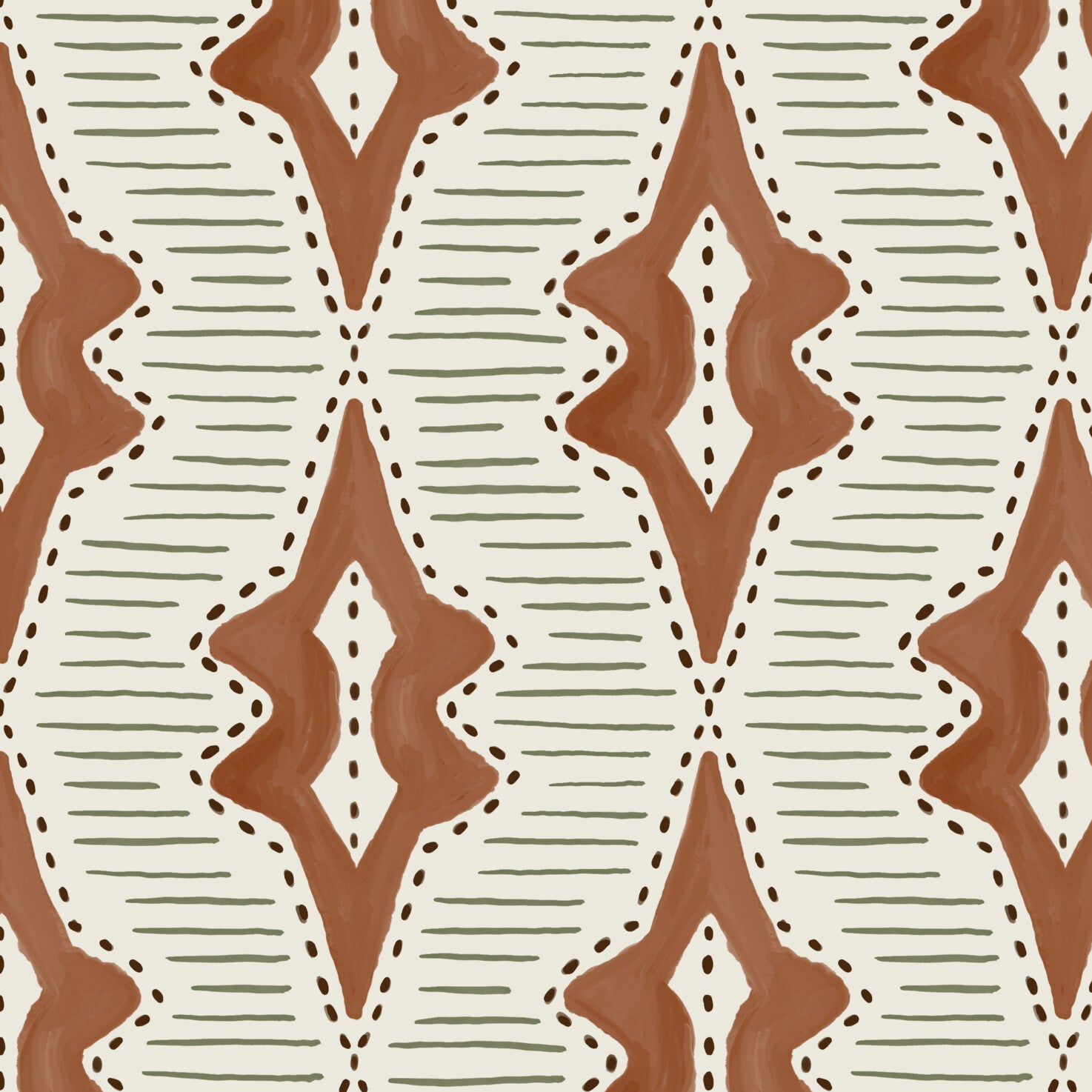 Sky Lanterns Wallpaper in Rust - 52cm X 10 Metre Roll