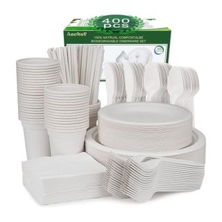 Amazon paper plate, cup, cutlery, napkin set