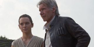 Rey and Han in The Force Awakens