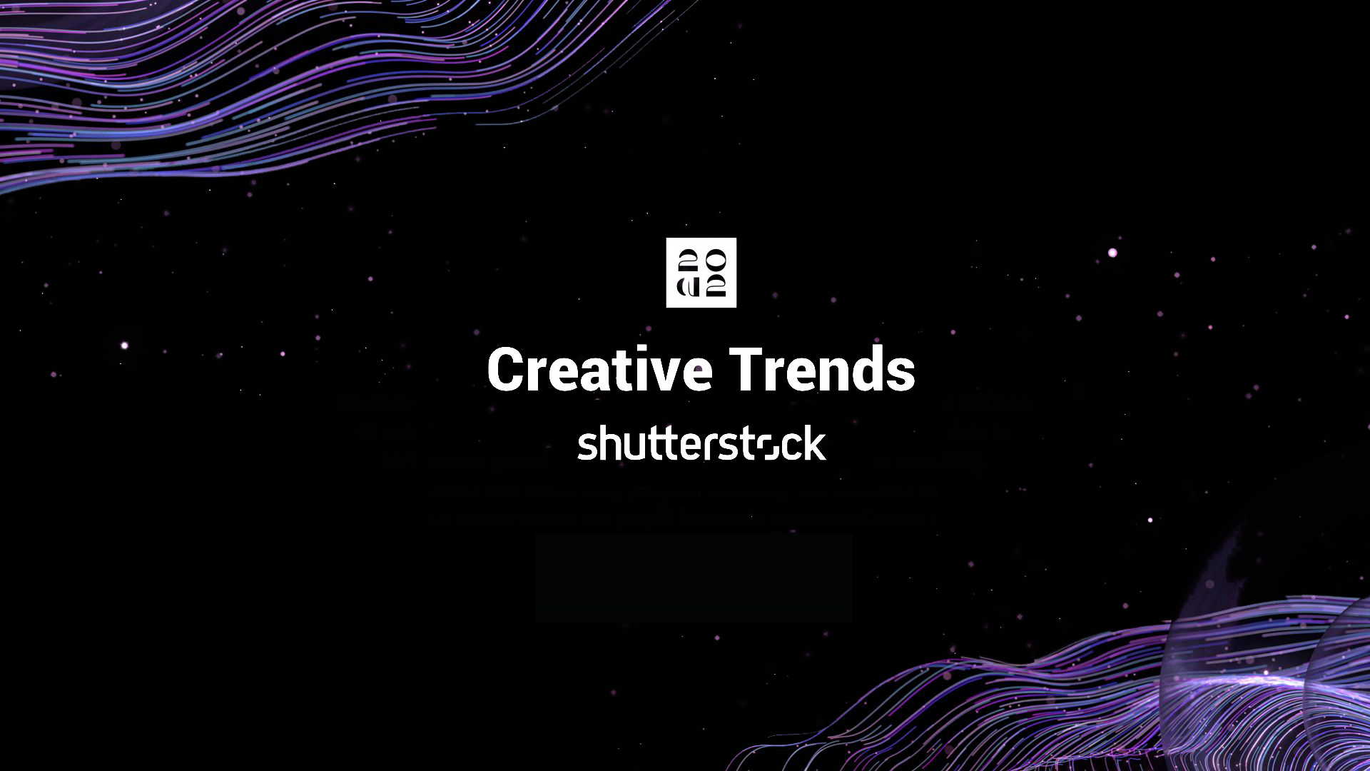 A promotional image for the Shutterstock Creative trends predictions