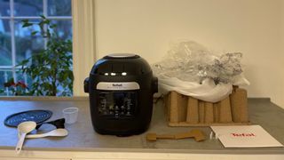 Tefal Multicook Actify Air Fryer unboxed on the counter