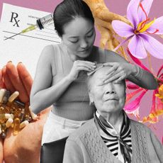 Collage of Eastern and Western medicine practices