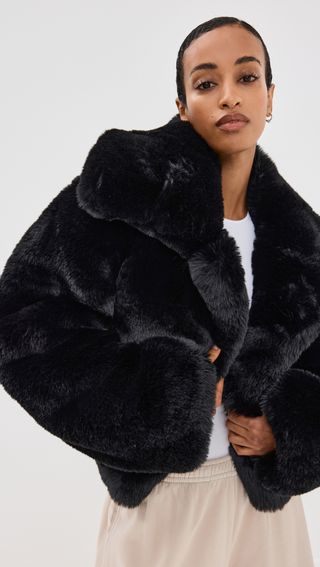 Good quality faux fur coat on sale