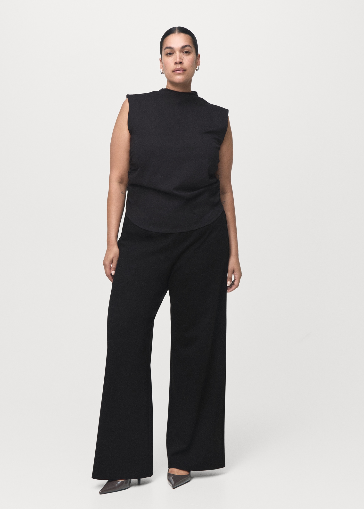 Straight-Fit Trousers With Elastic Waist - Women | Mango United Kingdom
