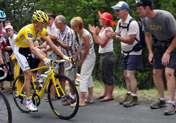 Andy Schleck (Saxo Bank) wasn't able to follow Contador