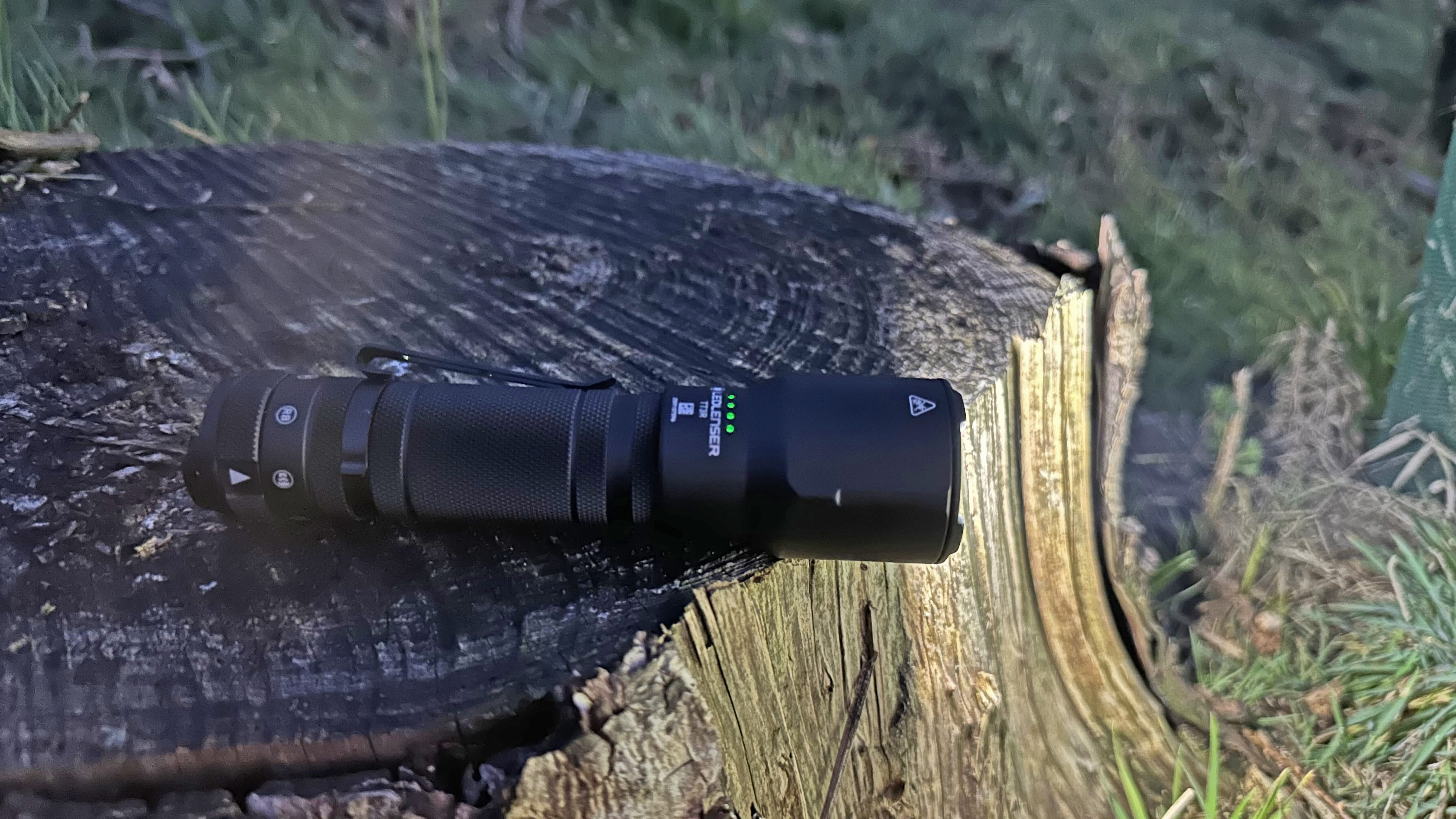 Ledlenser TT3R on a tree stump