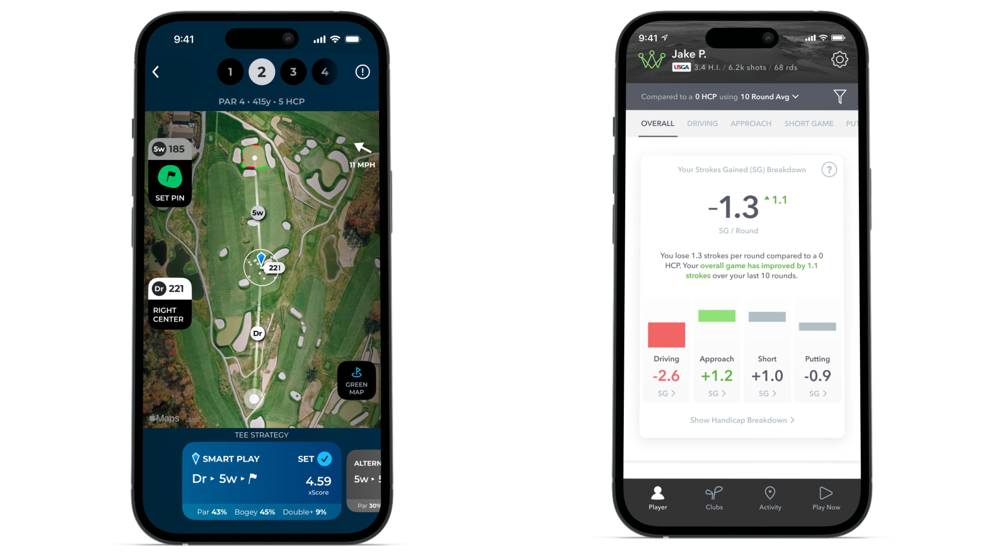 The Arccos app on a phone