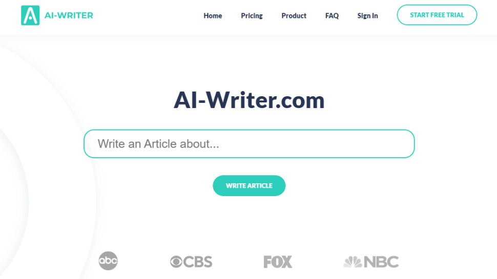 Al-Writer website screenshot (June 2025)