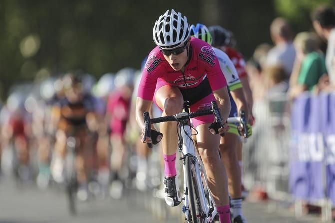 Bridie O'Donnell drove the bunch for several laps