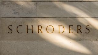Schroders name on wall