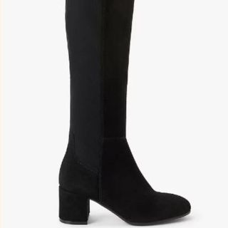 John Lewis Sadie Suede Knee High Boots in Black