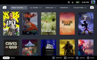Steam UI with PlayStation icons