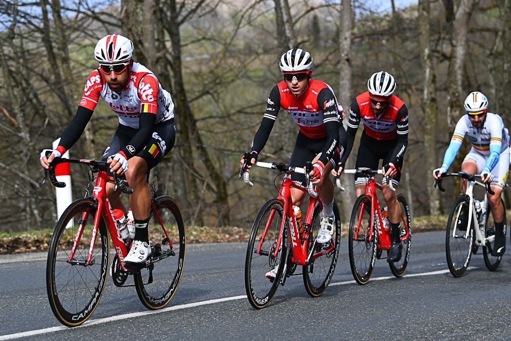 The breakaway during stage 4 at Paris-Nice